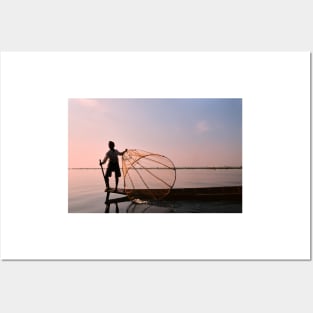 Lake Inle Leg Rower Posters and Art